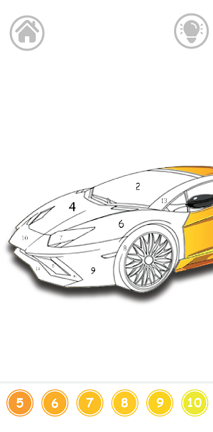 Cars Color By Number Screenshot 1