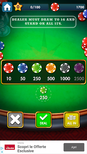 BlackJack 21 Free Screenshot 1