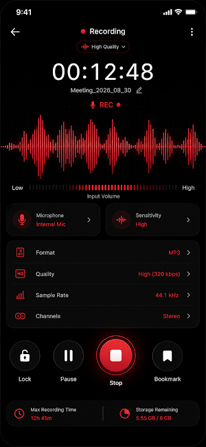 Easy Voice Recorder Screenshot 0
