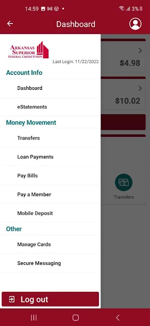 Arkansas Superior FCU Screenshot 2