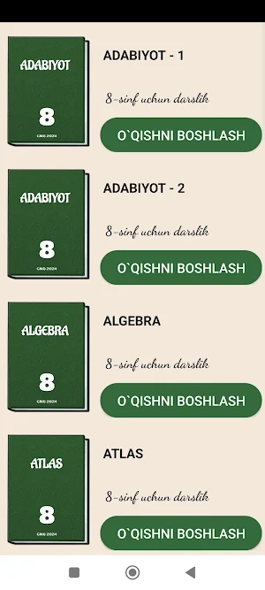 8-sinf Darsliklari 2024 Screenshot 1