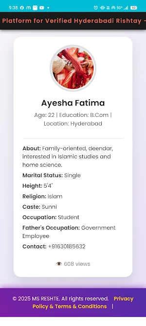 MS RESHTE Halal Muslim Rishta Screenshot 1