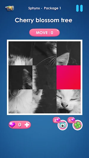 Cat slide puzzle: piece match Screenshot 1