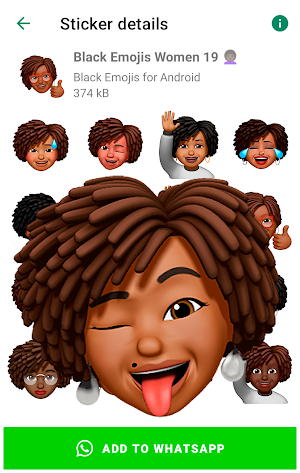 Black emojis for Android Screenshot 3