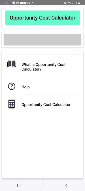 Opportunity Cost Calculator Screenshot 1