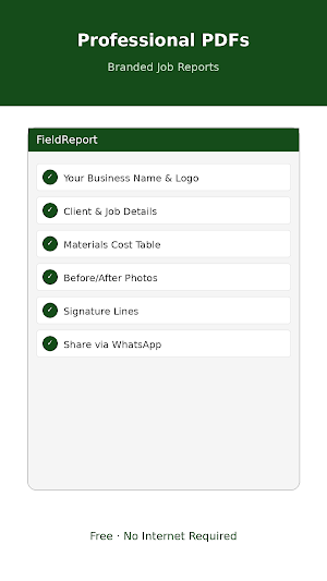 FieldReport - Job Reports Screenshot 1