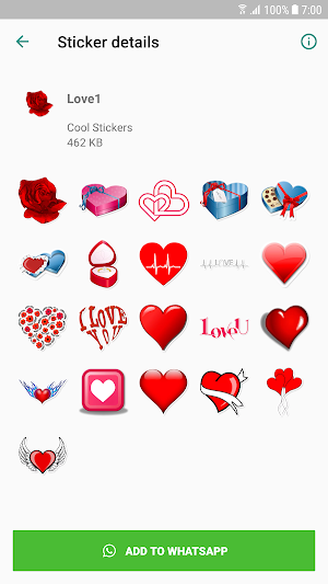 Love Stickers - WAStickerApps Screenshot 2