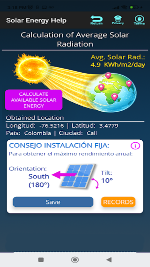 Solar Energy Help Screenshot 2