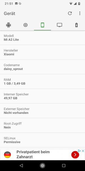 Smartphone Daten Info auslesen Screenshot 1