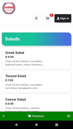 Junior's Restaurant Screenshot 1