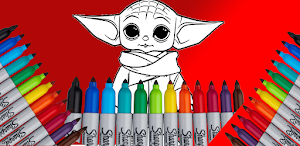 Baby yoda Coloring Book Screenshot 0