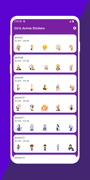 Girls Anime Stickers WA Screenshot 1