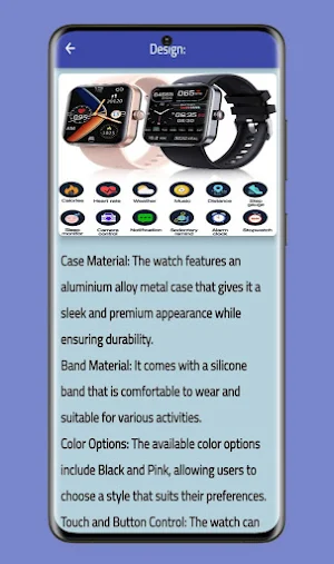 Suga pro smart watch guide Screenshot 3