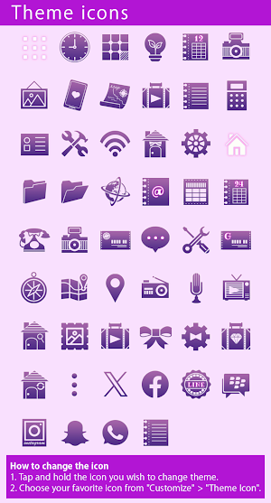Soothing Lavender Theme +HOME Screenshot 3