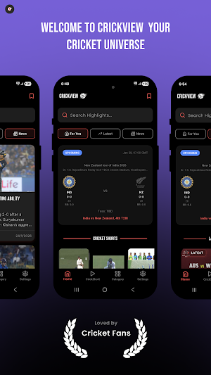 CrickView – Live & Highlights Screenshot 0