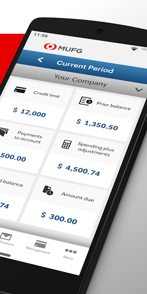 MUFG Bank Card Manager Screenshot 1