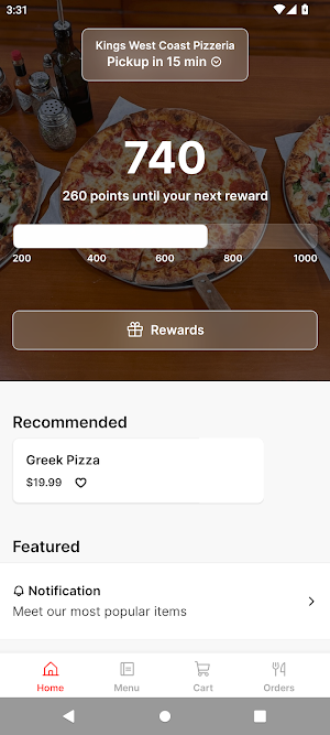 Kings West Coast Pizzeria Screenshot 0