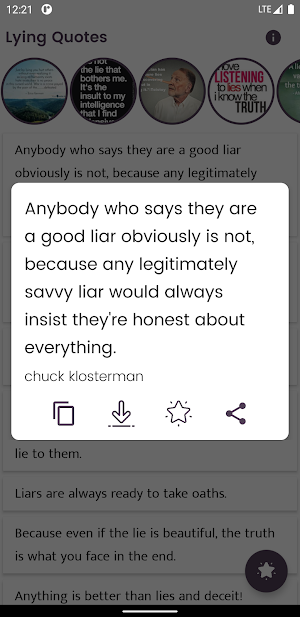 Lying Quotes and Sayings Screenshot 0