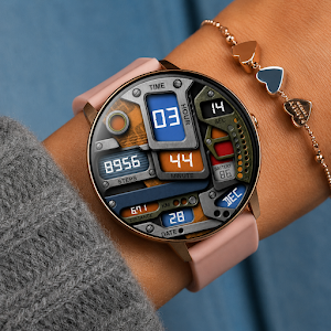 Steel Gear Digital Watch Face Screenshot 0