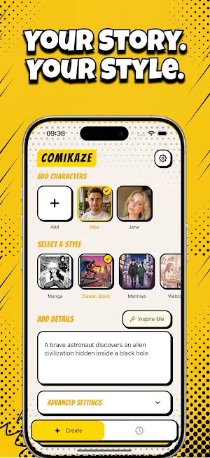 Comikaze - Create Comics Manga Screenshot 1