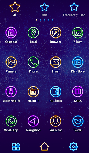 Stylish Wallpaper Neon Galaxy Theme Screenshot 2