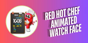 Red Chef Animated Watch Face Screenshot 0