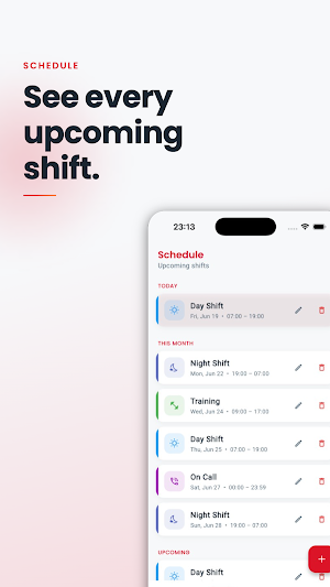 Firefighter Shift Calendar Screenshot 1