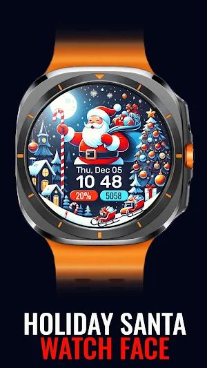 Holiday Santa Watch Face Screenshot 0