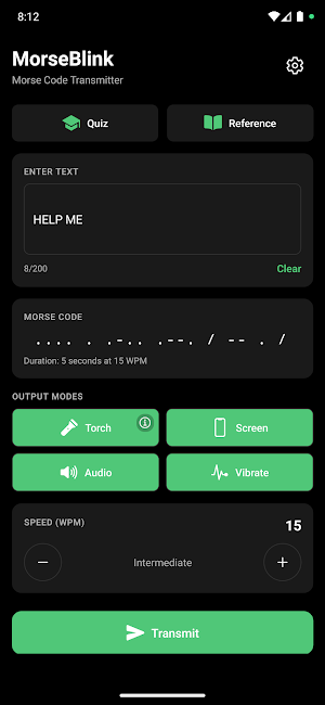MorseBlink Screenshot 0