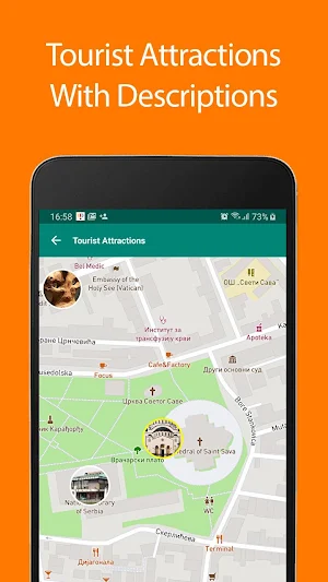 Belgrade Offline Map and Travel Guide Screenshot 0