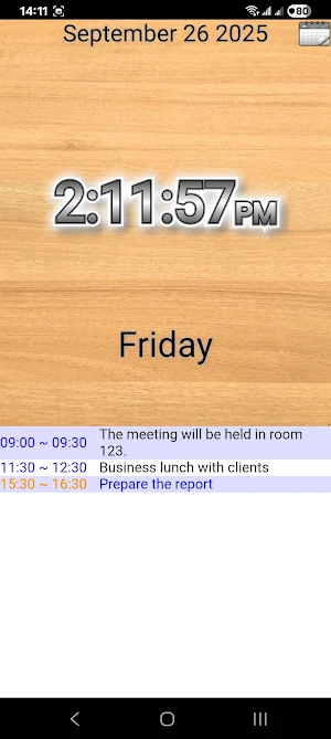 Talking Calendar Clock Screenshot 1