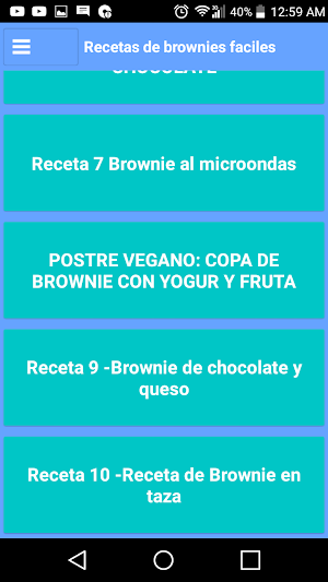 Recetas De Brownies Faciles y  Screenshot 3