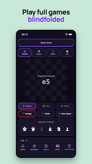 Blindfold Chess - DarkSquares Screenshot 1