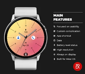 Analog Peach Watch Face Screenshot 1