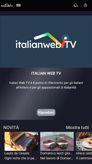 Italian Web TV Screenshot 1