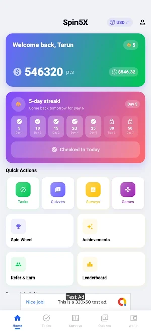 Spin5X Rewards Screenshot 0