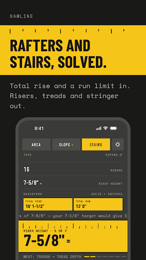 Feet, Inch Calculator: Sawline Screenshot 1