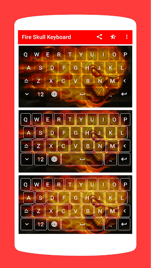 Fire Skull Keyboard Theme Screenshot 2