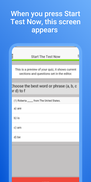 English Placement Test Screenshot 1