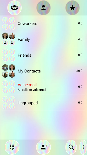 Dialer Holographic Gray Theme Screenshot 3