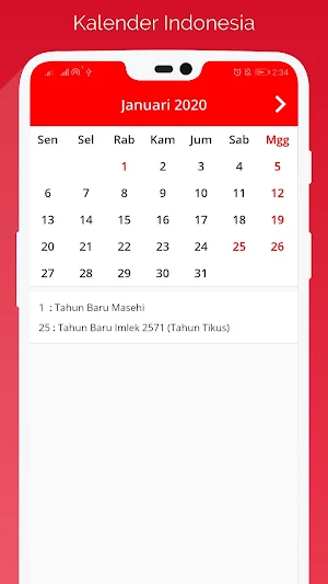 Kalender Indonesia Screenshot 0