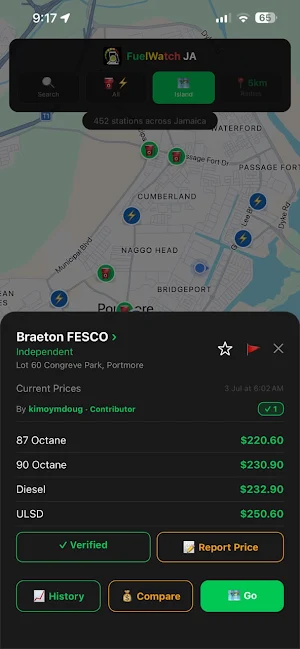 FuelWatch JA Screenshot 2