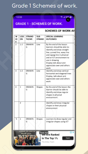 Grade 1 All schemes of work. Screenshot 0