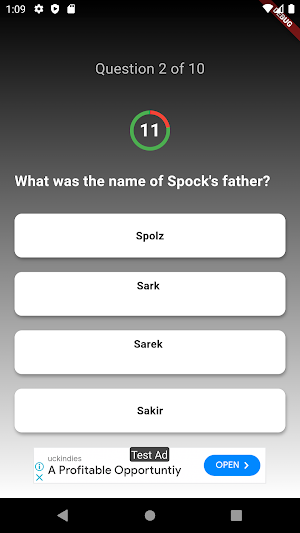 Star Trek Trivia Quiz Screenshot 1