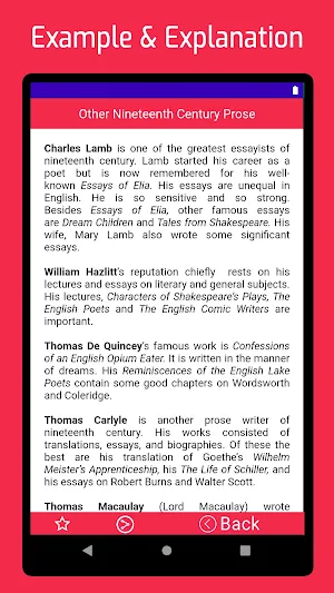 English Literature Screenshot 2