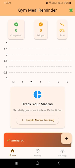Meal Reminder: Gym Timer Screenshot 1