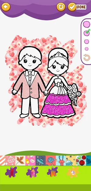 Doll Wedding : Coloring Pages Screenshot 1