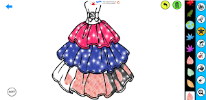 Dress Up Games Coloring Gliter Screenshot 2