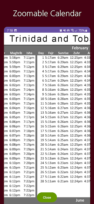 T&T Salaah Timings Screenshot 2