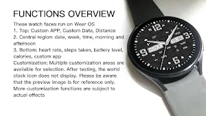 Dark texture quartz For WearOS Screenshot 2